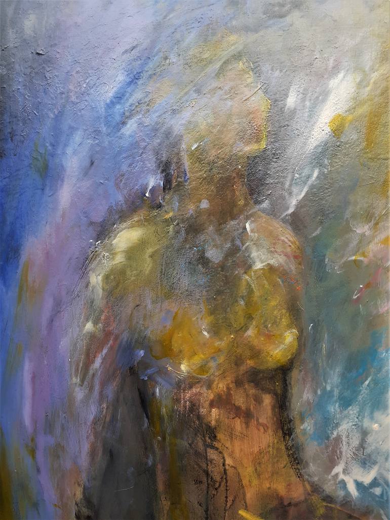 Original Abstract Expressionism Nude Painting by Elena Ivanova