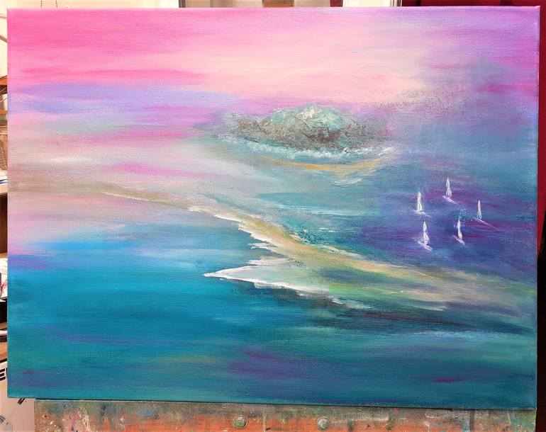 Original Expressionism Seascape Painting by Elena Ivanova