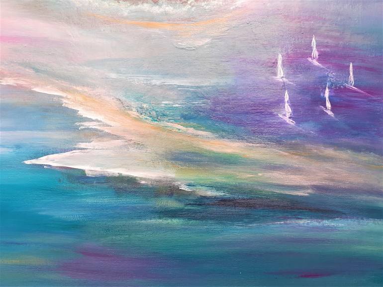 Original Expressionism Seascape Painting by Elena Ivanova