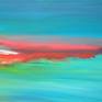 Tropical sunrise by the Sea....
original painting, acrylic on canvas, painted with brush,have white canvas edges ,unframed, size is 30.0 cm x 80.0 cm x 3.5 cm