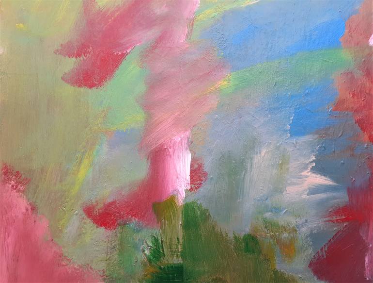 Original Abstract Expressionism Floral Painting by Elena Ivanova