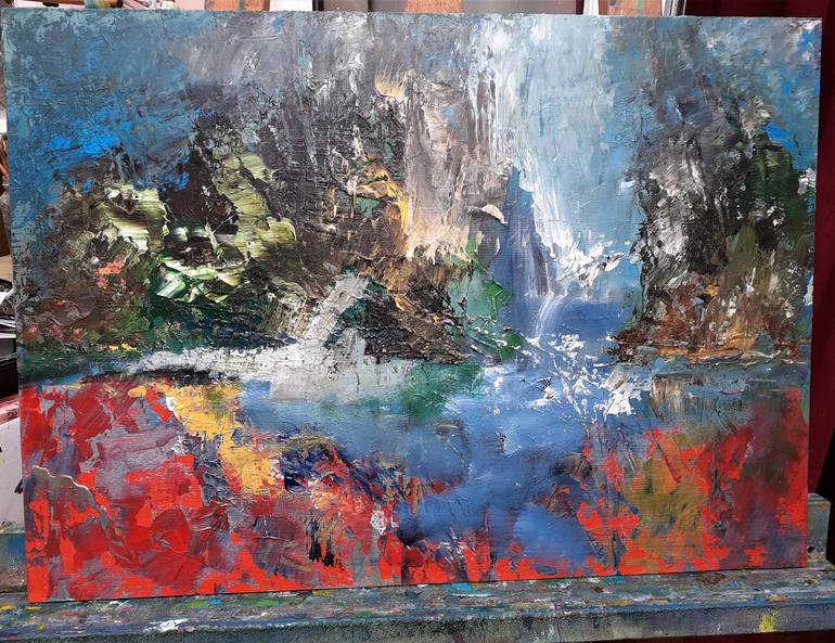 Original Abstract Expressionism Water Painting by Elena Ivanova