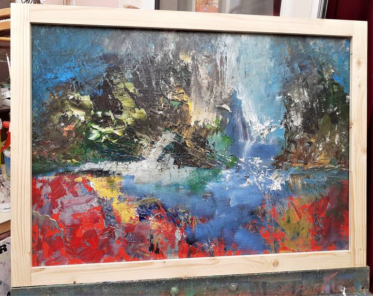 Original Abstract Expressionism Water Painting by Elena Ivanova