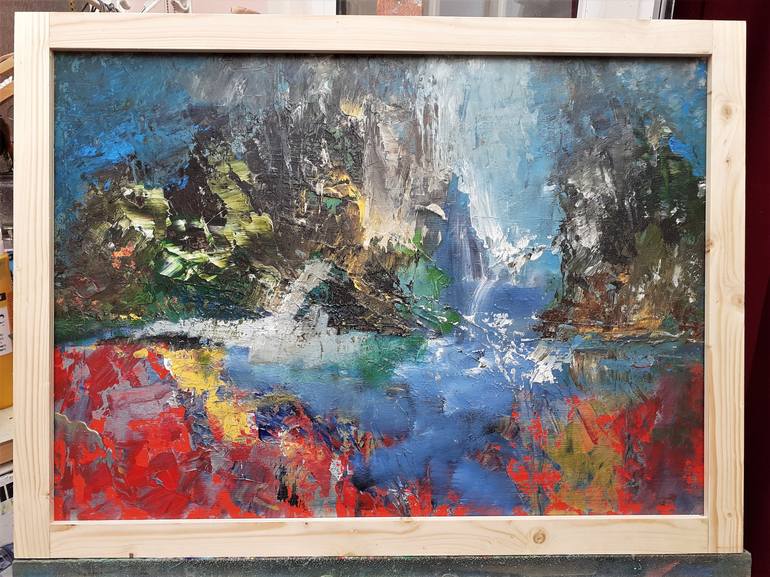 Original Abstract Expressionism Water Painting by Elena Ivanova