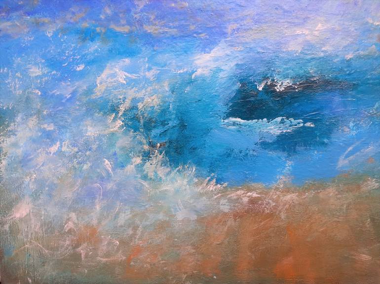 Original Abstract Expressionism Seascape Painting by Elena Ivanova