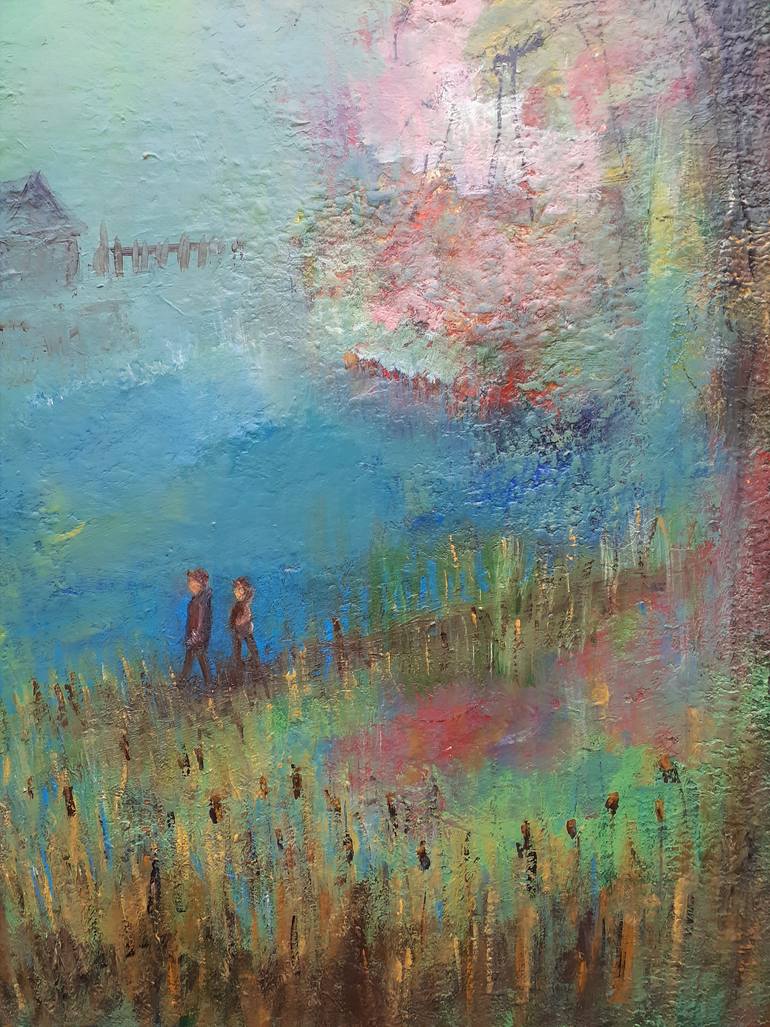 Original Abstract Expressionism Landscape Painting by Elena Ivanova