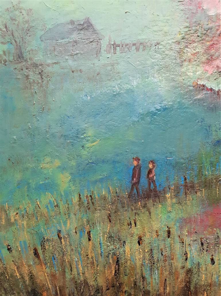 Original Abstract Expressionism Landscape Painting by Elena Ivanova