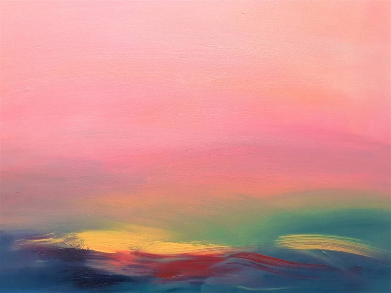 Original Abstract Expressionism Seascape Painting by Elena Ivanova