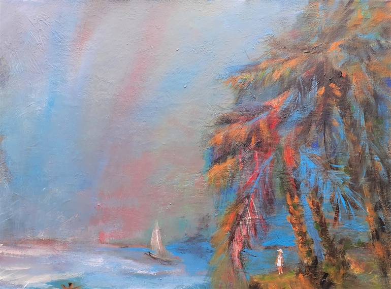 Original Beach Painting by Elena Ivanova