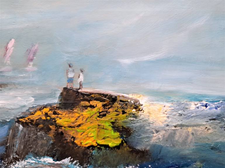 Original Figurative Seascape Painting by Elena Ivanova