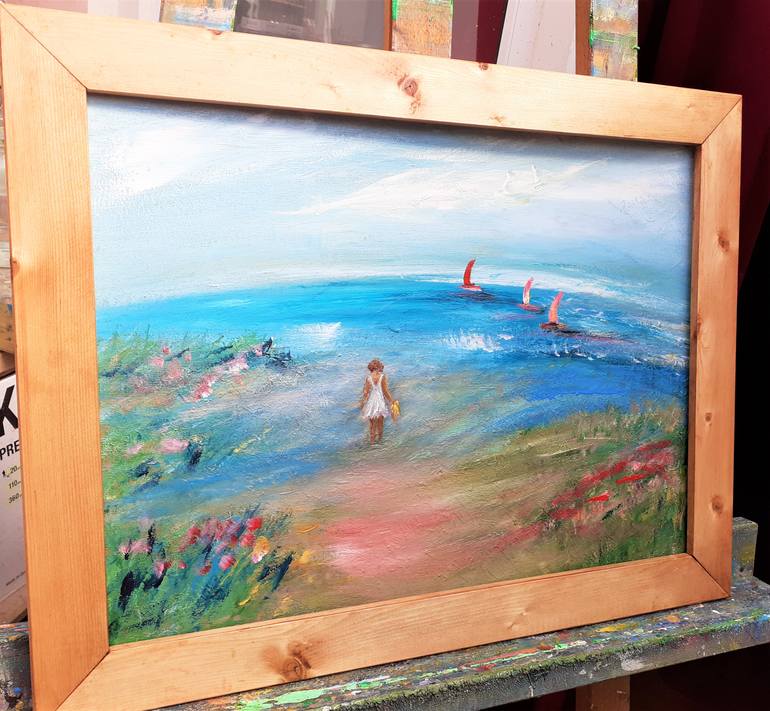 Original Figurative Seascape Painting by Elena Ivanova