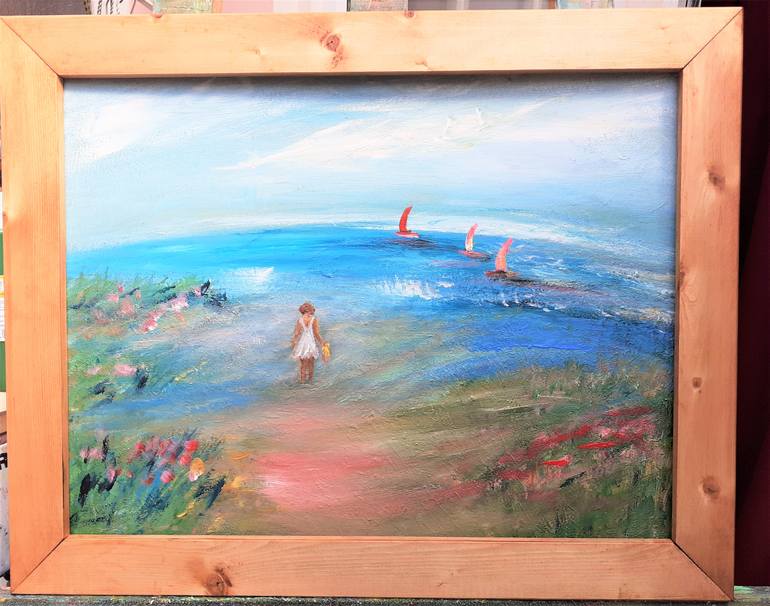 Original Figurative Seascape Painting by Elena Ivanova