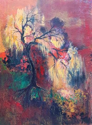 Print of Art Deco Tree Paintings by Elena Ivanova