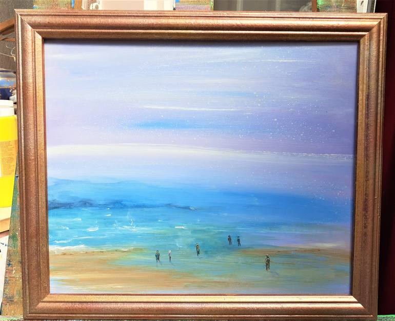 Original Art Deco Seascape Painting by Elena Ivanova