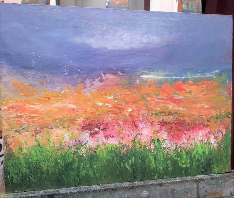 Original Abstract Expressionism Landscape Painting by Elena Ivanova