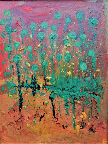 Print of Abstract Expressionism Floral Paintings by Elena Ivanova