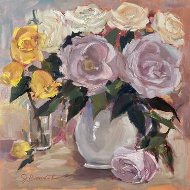 Original Impressionism Floral Painting by Jennifer Beaudet-Zondervan
