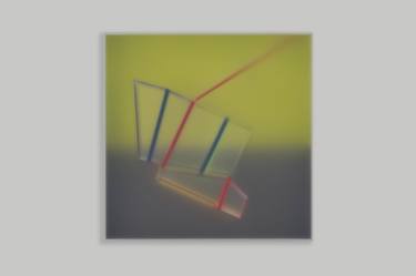 Kame 16 (abstract, dimensional, painting, lucite, sculpture, translucent, light, optical, fluorescent) thumb