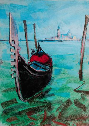Print of Boat Paintings by Vlad Paduraru