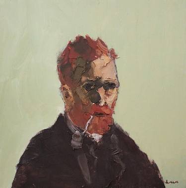 'Vincent with Pipe' - after Vincent van Gogh 'Self-Portrait with Pipe' thumb