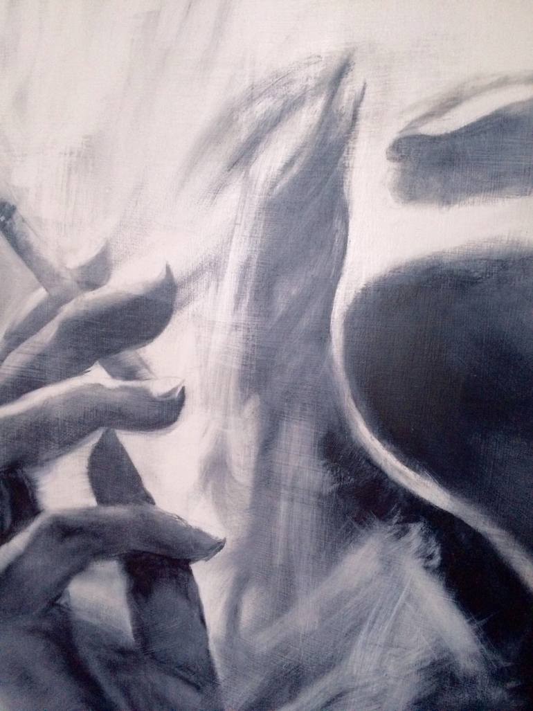 Original Abstract Expressionism Women Painting by Janel Eleftherakis