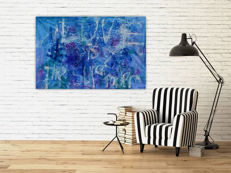 Original Abstract Love Painting by Manfred Dreissinger