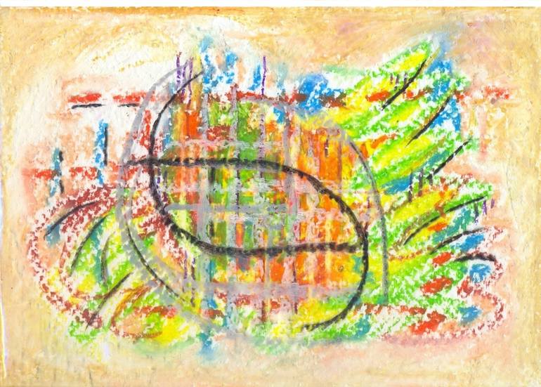 Original Abstract Painting by Ross Lawrence | Abstract Expressionism Art on Paper | Making a Night Of It