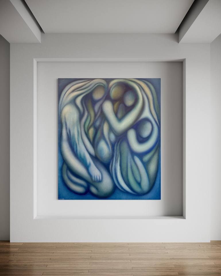 Original Abstract Love Painting by Helena Gullstrom