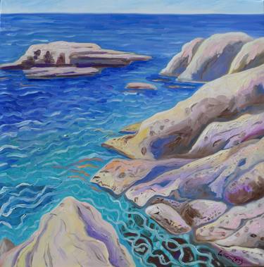 Print of Seascape Paintings by Kirsty Wain