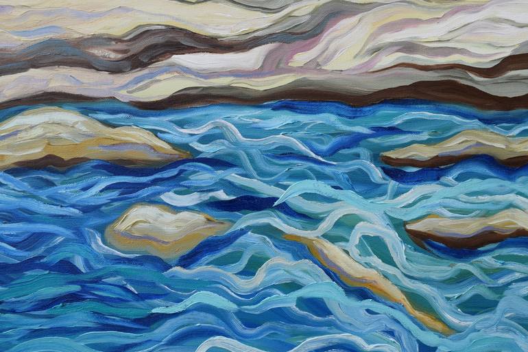Original Impressionism Seascape Painting by Kirsty Wain