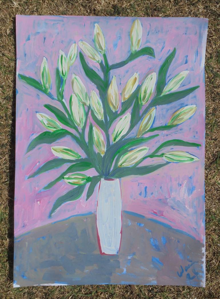 Original Expressionism Floral Painting by Kirsty Wain