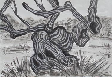 Original Expressionism Landscape Drawings by Kirsty Wain