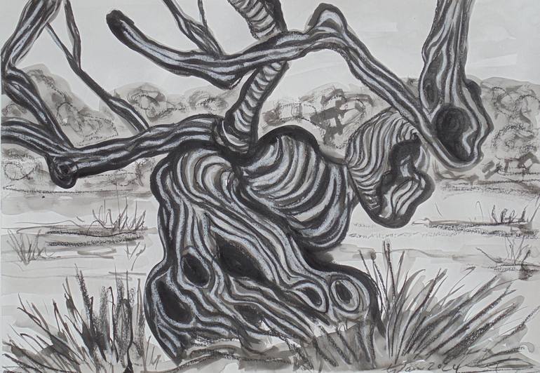 Original Black & White Landscape Drawings by Kirsty Wain