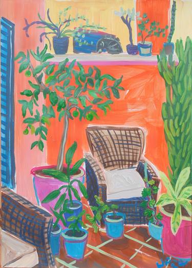 Original Contemporary Garden Paintings by Kirsty Wain