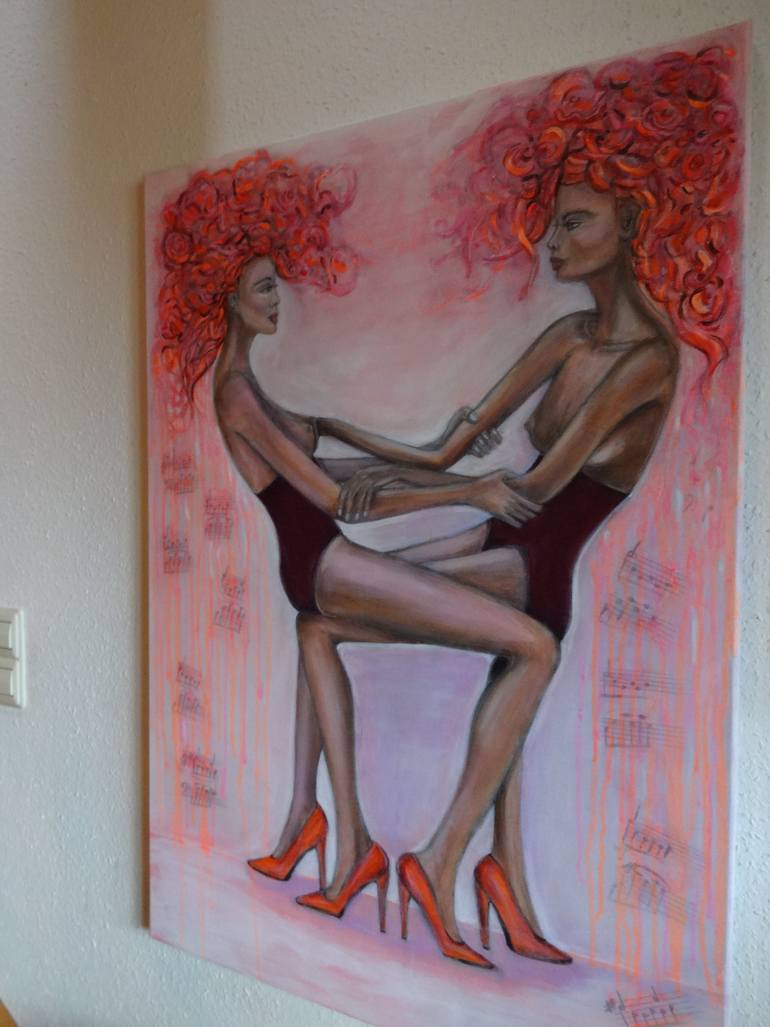 Original Expressionism Erotic Painting by Sabine Blasko