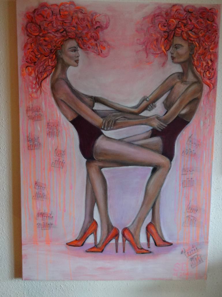 Original Expressionism Erotic Painting by Sabine Blasko