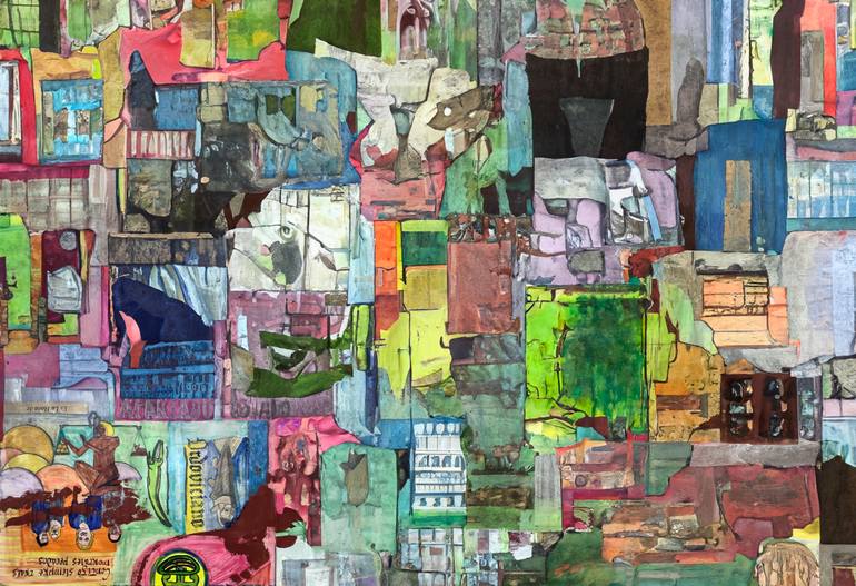 Original Conceptual Abstract Mixed Media by Helios Rossell
