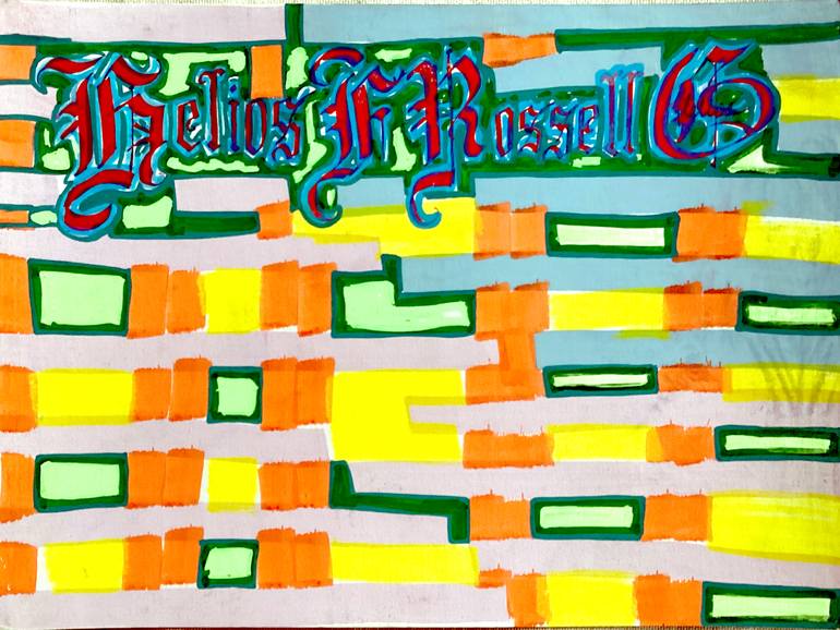 Original Conceptual Landscape Drawing by Helios Rossell