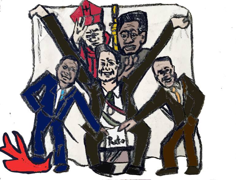 Original Conceptual Humor Drawing by Helios Rossell
