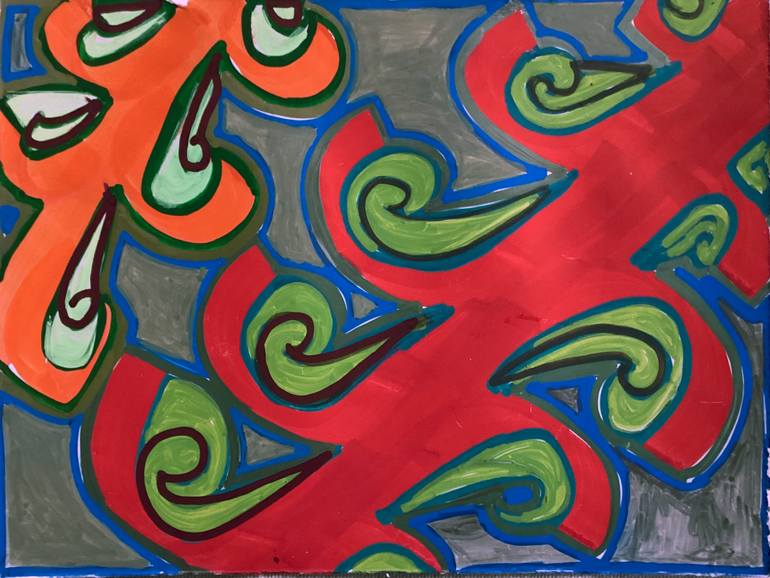 Original Expressionism Landscape Drawing by Helios Rossell