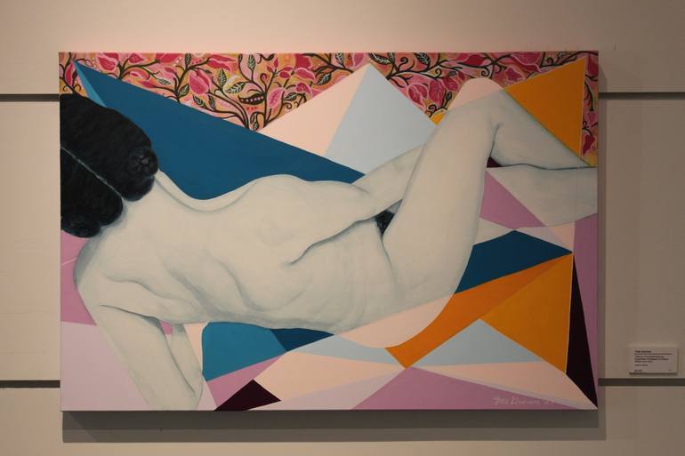 Original Figurative Nude Painting by Ynes Guevara