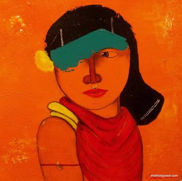 Print of Figurative Women Paintings by Shekhar Pawar