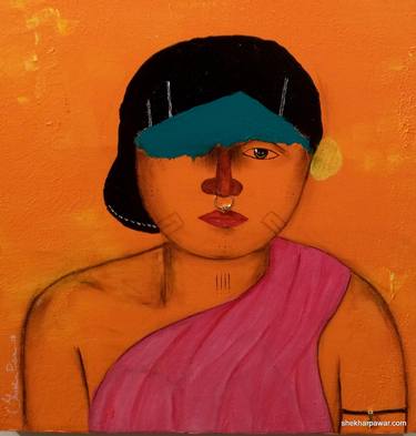 Original Figurative Women Paintings by Shekhar Pawar