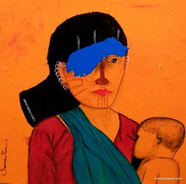 Original Figurative Women Paintings by Shekhar Pawar