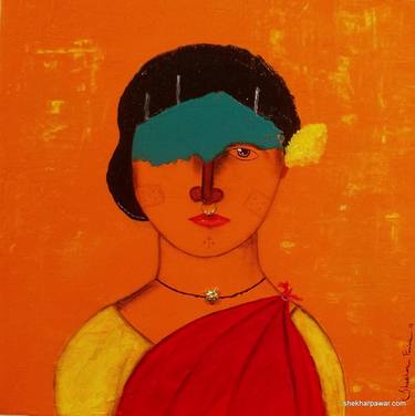 Original Figurative Women Paintings by Shekhar Pawar