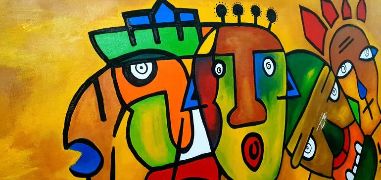 Original Surrealism Abstract Painting by Shekhar Pawar