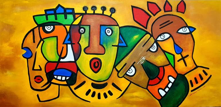 Original Surrealism Abstract Painting by Shekhar Pawar