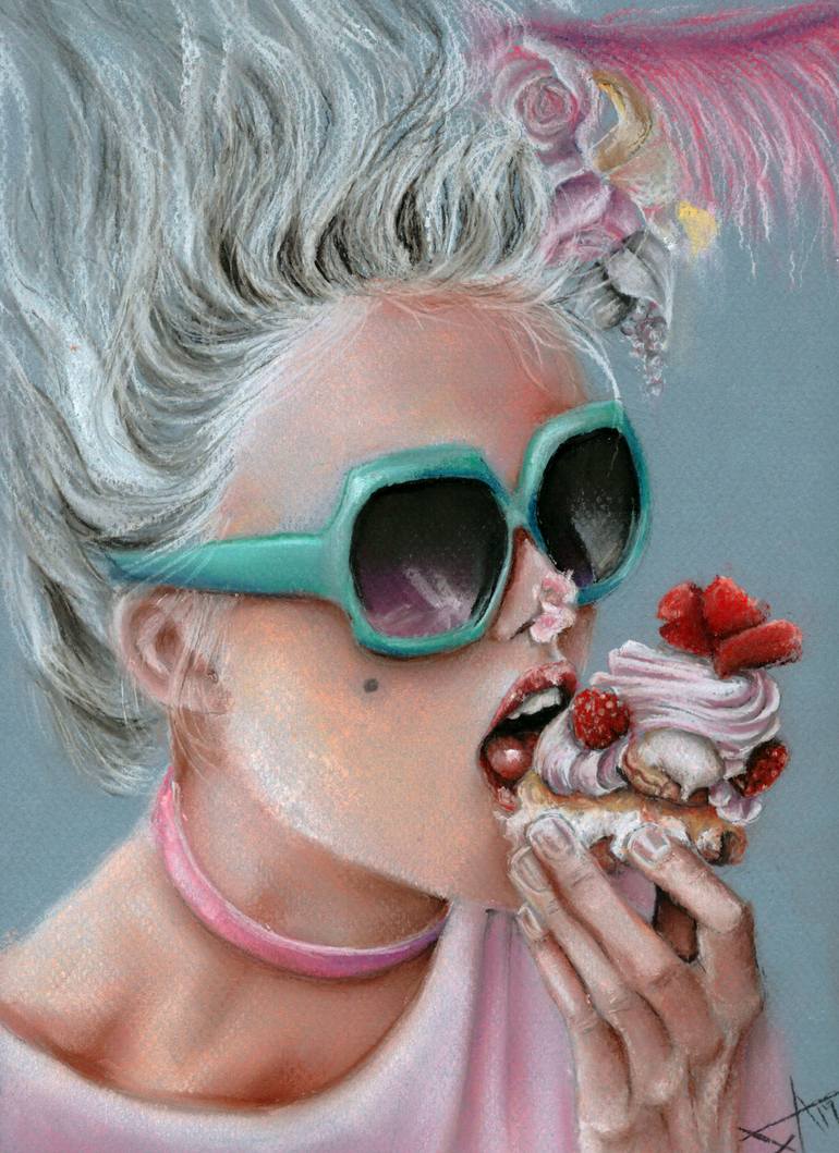 Marie Antoinette Eat Cake Drawing By Salma Nasreldin Saatchi Art