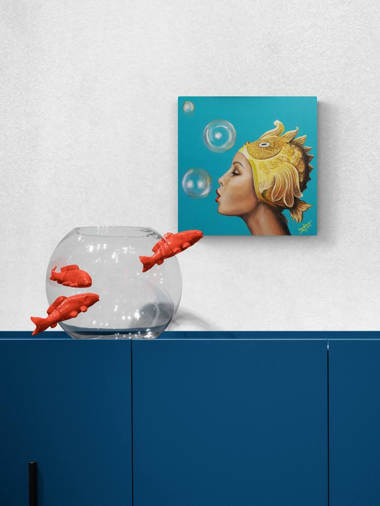 Original Figurative Sports Painting by Salma Nasreldin