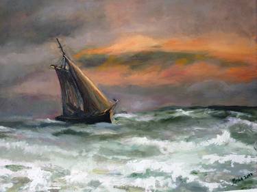 sailboat in a storm thumb